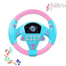 Volante Educativo Brinquedo Musical Infantil Interativo Com Sons ROSA