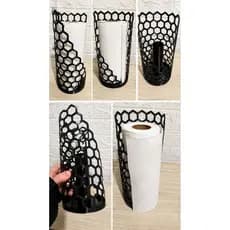 Suporte Porta Papel Toalha Colmeia Decorativo – Impressão 3D