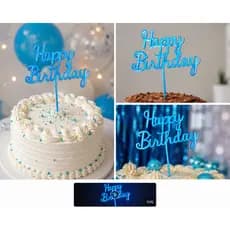 Topo de Bolo Happy Birthday em Impressão 3D – Decoração para Festa
