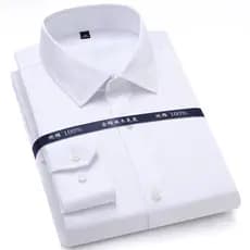 Camisa Masculina 100% Algodão Não Ferro Manga Longa Escritório Trabalho Social Homem de Camisas