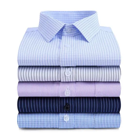 Camisa Social Smart Casual Listrada De Algodão Com Mangas Compridas Para Masculina Executivo Camisas