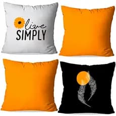 Kit de Capas de Almofadas Decorativas OXFORD 45X45 – Live Simply Estampa Frente e Verso com Zíper Invisível Linda Decor