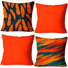 Kit com 4 ou 2 Capas de Almofadas Pinterest 2026 OXFORD 45X45 – Várias Estampas Frente e Verso com Zíper Linda Decor