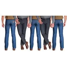Kit com 5 Calças Jeans Masculina Lycra Básica Trabalho Serviço Ref: 916
