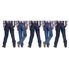 Kit com 5 Calças Jeans Infantil Estilo Country Carpinteiro