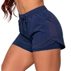 Shorts academia Duplo Compressão Importados Tactel para academia caminhadas e corrida bermuda dupla treino