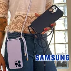 Capinha com Cordão Suporte de pescoço Aveludada Alça Regulável para SAMSUNG A05 A06 A25 A55