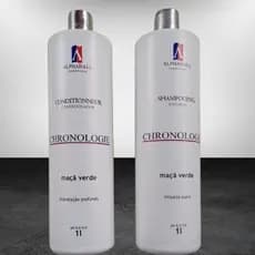 Shampoo e Condicionador Maçã Cronograma 1 Litro Alphahall - Todos os tipos de cabelos