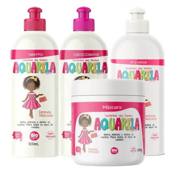 Kit Cachinhos dos Sonhos 500g - Aquarela Kids - Biovegatais - Trihair