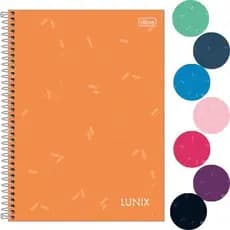 Caderno Espiral Capa Dura  TILIBRA 1 Máteria Colegial Lunix