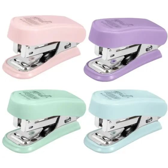 Mini Grampeador Pastel Até 20 Folhas - BRW