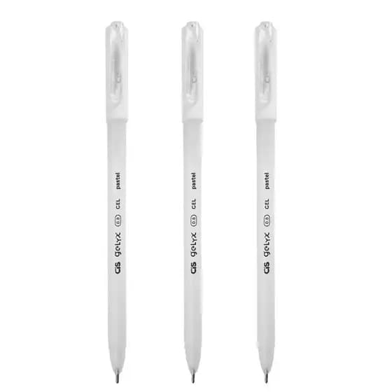 Kit 3 Caneta em Gel Branca para Sobrancelha e Marcação