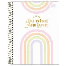 Caderno Escolar Colegial Folhas Coloridas Happy Colors - Tilibra