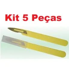 Risca Pão Kit com 5 pçs Bisturi Açougue Padaria Pizzaria Empresa Confeitaria