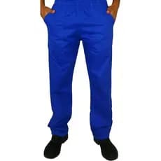 Calça Brim Azul Royal Elástico Uniforme