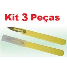 3 Risca Pão Kit com 3 pçs Bisturi Açougue Padaria Pizzaria Empresa Confeitaria
