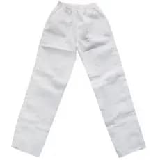 Calça Brim Branco Elástico Uniforme