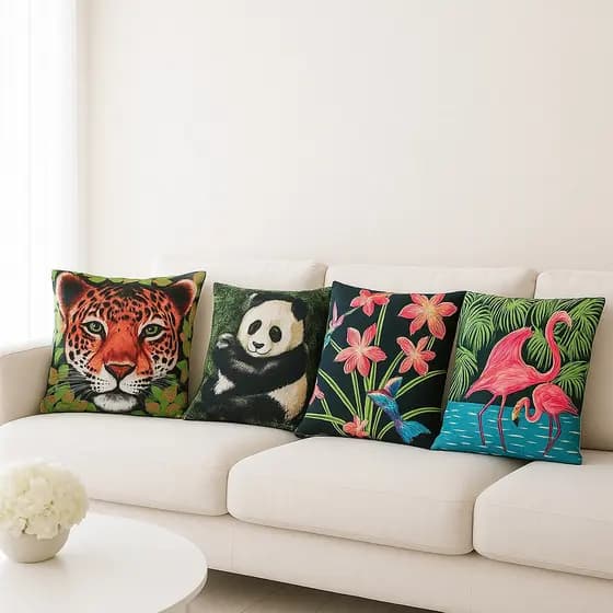 Kit Com 03 Capas Almofada Star Estampas Sortidas
