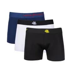 Cuecas Boxer KIT Com 3 Unidades Lisa Romantic Com Elástico 50 cm
