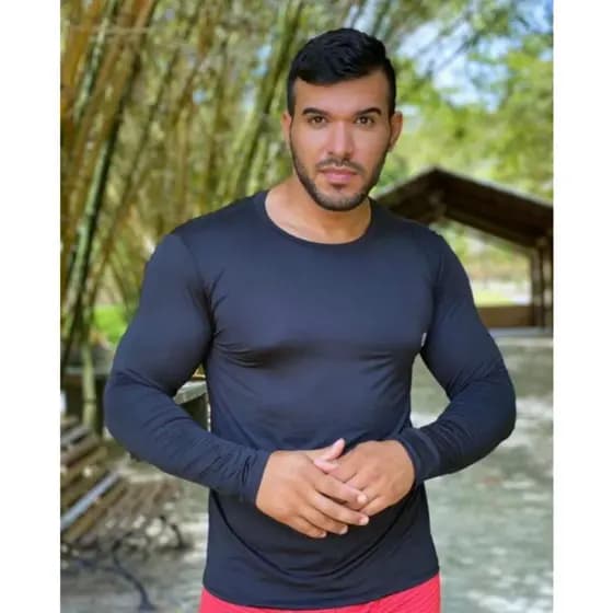 Camisa Unissex Térmica Proteção Uv 50+ Segunda Pele  Blusa Camiseta Malha Fria Academia Manga Longa