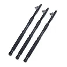 Kit 3 Vara Pesca Telescópica Molinete 100% Fibra Vidro Ultra Light Spinning Embarcada Ultra Leve