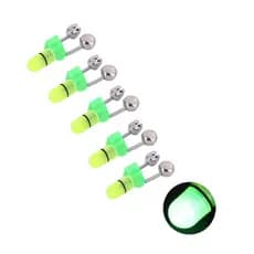 Kit 5 Sino Duplo Alarme Pesca Noturna Chocalho Led Alerta Fisgar Guizo Boia Guiso