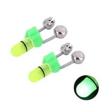 Kit 2 Sino Duplo Alarme Pesca Noturna Chocalho Led Alerta Fisgar Guizo Boia Guiso