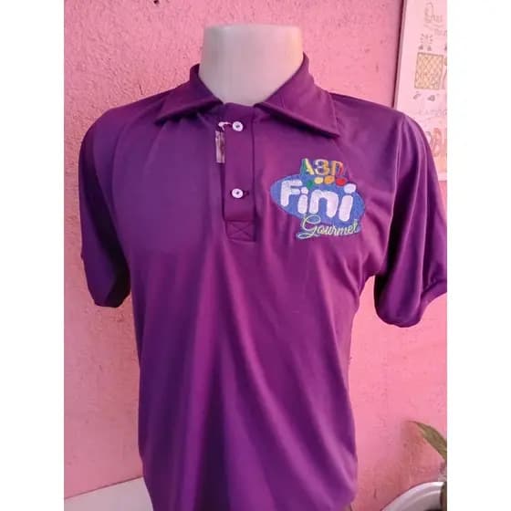 Camiseta polo malha fria personalizada (apenas frente)