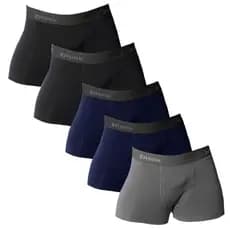 Kit com 5 Cuecas Boxer Box Microfibra Masculinas
