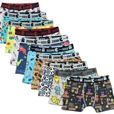 Kit 10 Cuecas Box Microfibra Forro 100% algodão 4 ao 8 Boxer Infantil Estampas Sortidas