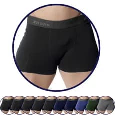Kit com 10 Cuecas Boxer Microfibra Forro 100% algodão Box P ao GG Lisas Masculino original