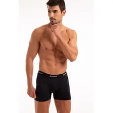 Kit com 10 Cuecas Boxer Microfibra Forro 100% algodão Box P ao GG Lisas Masculino original