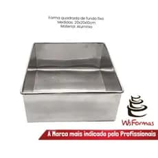 1 forma quadrada alta 20x20x10 fundo fixo uso profissional