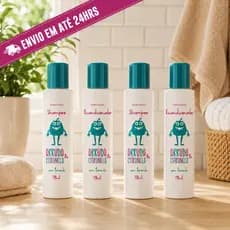Kit Mata Piolho e Lêndeas ,Arruda e Citronela 2Shampoo ,2Recondicionador, Abelha Rainha,190g