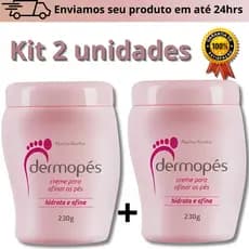 Creme para Rachaduras nos Pés Abelha Rainha Cosméticos  Hidrata e Afina Dermopes 230g com 2un