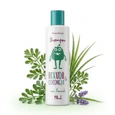 Shampoo Piolhos Nunca Mais Arruda e Citronela 190ml Anti Piolho Hidratação e Proteção Natural