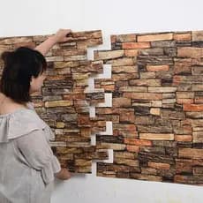 Papel De Parede 3d Tijolo Espuma Infantil Adesivo Auto Colante
