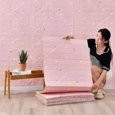 Papel De Parede Autocolante 3D Tridimensional À Prova D'água E De Óleo Decoração De Fundo De Sala Fácil De Esfregar