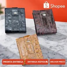 Carteira Masculina Couro Legítimo Slim Porta Moedas CNH Cartão Nity