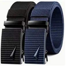 Cinto Largo Masculino Lona Reforçada Com Fivela Automática De Ferro