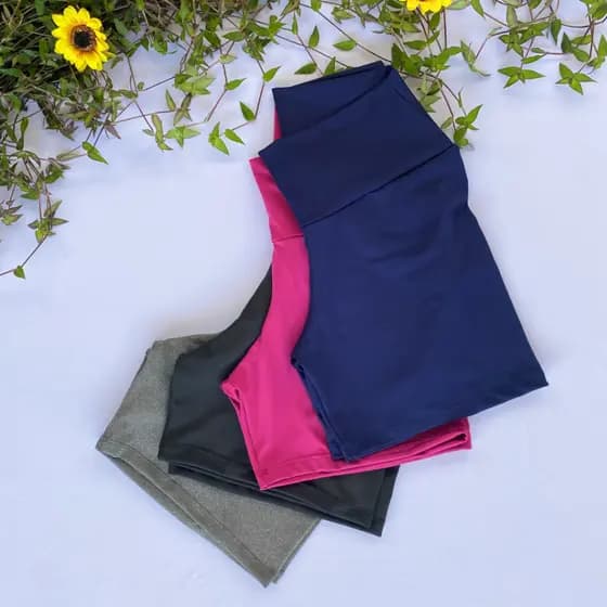 Short Suplex Feminino Cintura Alta Bermuda Academia Moda Fitness para Treino e Caminhada