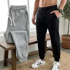 Calça Moletom Tradicional Cordão Ajústavel Peluciada Com Punho