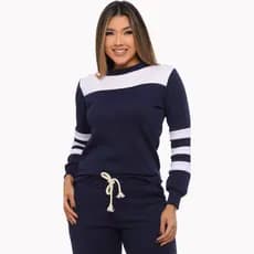 Conjunto Moletom Calça E Blusa Feminina Inverno