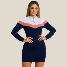 Vestido Moletom Feminino Curto Lançamento Blogueirinha