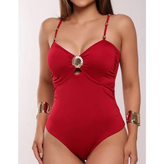 Maiô Body Feminino Engana Mamãe Afina Cintura Versátil Luxo Moda Praia