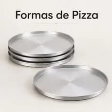KIT FORMA BANDEJA ASSADEIRA DE PIZZA EM ALUMÍNIO PREMIUM