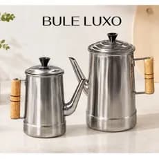 BULE CHALEIRA PARA CHÁ CAFÉ NR8 E NR10 POLIDO LUXO CABO DE MADEIRA