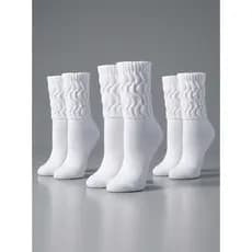 Kit 3 Pares Meias Aeróbica Brancas Fitness Academia Yoga