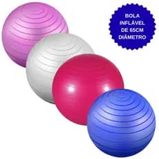 Bola de Yoga 65 cm Ioga Pilates Fisioterapia Exercicios Condicionamento Fisico