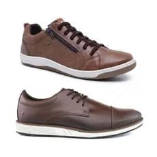 Kit 2 Sapatênis Casual & Sapatênis Social Masculino Oxford